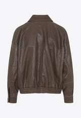 Leather Bomber Jacket