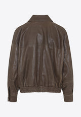 Leather Bomber Jacket