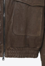 Leather Bomber Jacket