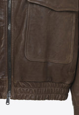 Leather Bomber Jacket