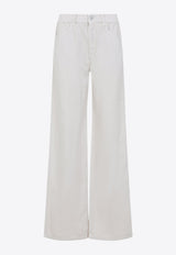 Logo-Embroidered Straight-Leg Pants
