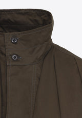 Pleated High-Neck Blouse