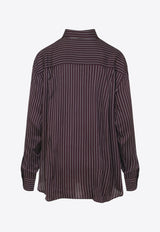 Peri Satin Fluid Stripe Shirt