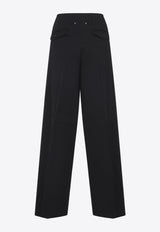 Wide-Leg Wool Pants