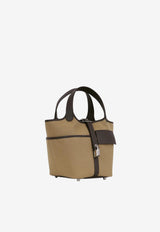 Picotin 18 Cargo in Mousse Canvas and Bai Brun Swift with Palladium Hardware