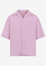 Short-Sleeved Shirt with Embroidered-Logo