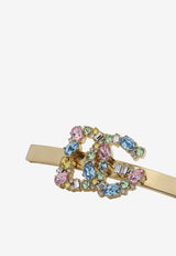 DG Crystal-Adorned Brass Pin