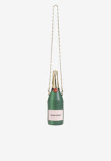 Bottle-Shaped Leather Shoulder Bag