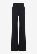 Straight-Leg Wool Tailored Pants