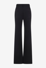 Straight-Leg Wool Tailored Pants