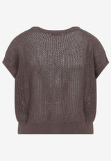 Cable Knit Cropped Cardigan