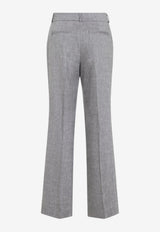 Wool Blend Tailored Pants