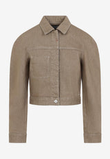 Ovalo Cropped Denim Jacket