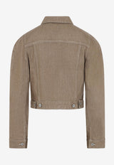 Ovalo Cropped Denim Jacket