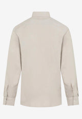 Long-Sleeved Silk-Blend Shirt