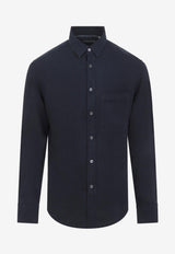 Long-Sleeved Linen Shirt