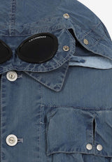 Denim Field Jacket with Goggle Lens