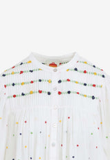 Floral-Embroidered Blouse