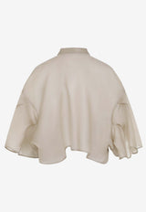 Silk Buttoned Cape