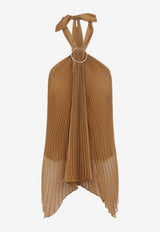 Valzer Plisse Halter Top