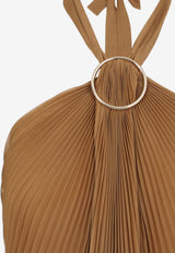 Valzer Plisse Halter Top