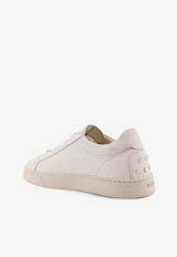 Leather Lace-Up Sneakers