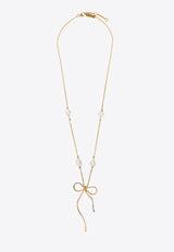 Bow Pearl Necklace