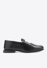 Label Leather Loafers