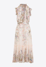 Rebellion Flutter Floral Midi Dress