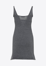 Cashmere Mini Dress with Logo-Label