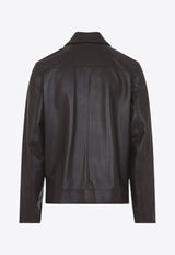 Leather Zip-Up Jacket