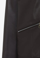 Leather Zip-Up Jacket