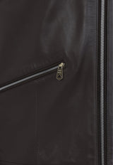 Leather Zip-Up Jacket