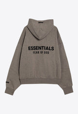 Fear Of God Essentials Logo Print Hooded Sweatshirt Taupe 192AS252051F/R_FEARE-HH