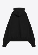 Fear Of God Essentials University Logo Hooded Sweatshirt Black 192HO246210F/P_FEARE-BLK