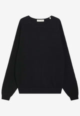 Fear Of God Essentials Waffle-Knit Crewneck Sweatshirt Black 192HO256161F/R_FEARE-VB