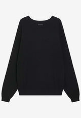 Fear Of God Essentials Waffle-Knit Crewneck Sweatshirt Black 192HO256161F/R_FEARE-VB
