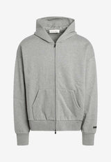 Fear Of God Essentials Logo Patch Zip-Up Sweatshirt Gray 192SP254785F/R_FEARE-CH