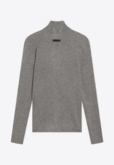 Fear Of God Essentials Logo Patch Ribbed Zip-Up Cardigan Gray 192SP257483FW_FEARE-HH