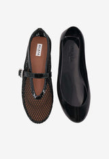 Perforated Leather Ballet Flats