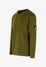 C.P. Company Signature Lens Ribbed Sweater Olive 19CMKN040A110149A_OLIVE