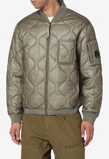 C.P. Company Quilted Bomber Jacket Gray 19CMOW048A110158A/R_CPCOM-356