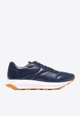 Corneliani Leather Padded Running Sneakers Navy 9320937-93tm52-001_Navy Blue - 001