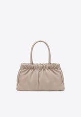 Prada Triangle Logo Leather Drawstring Handbag Powder 1BA484OOO2DX8/R_PRADA-F0236