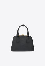 Prada Promenade Saffiano Leather Handbag Black 1BA851EOONZV/R_PRADA-F0002