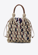 Prada Medium Noué Macramé Tote Bag Beige 1BC111OOR2DI2/Q_PRADA-F04HS