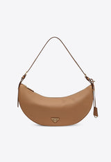 Prada Large Demi-Lune Shoulder Bag Brown 1BC255OVO2CYS/R_PRADA-F0018