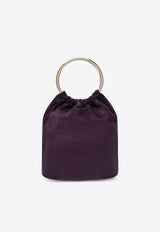 Prada Mini Suede Bucket Bag Purple 1BC267OOO008/R_PRADA-F0051