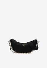 Prada Demi-Lune Shoulder Bag Black 1BH222NOOR064/R_PRADA-F0002