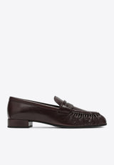 Prada Gathered Penny Loafers Dark Brown 1D175O020007/R_PRADA-F0003